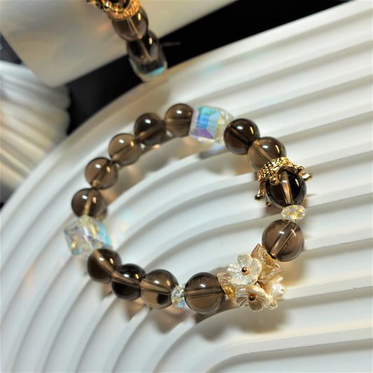 【花仙子】茶晶水晶手链 [Flower Fairy] Smoky Quartz Crystal Bracelet