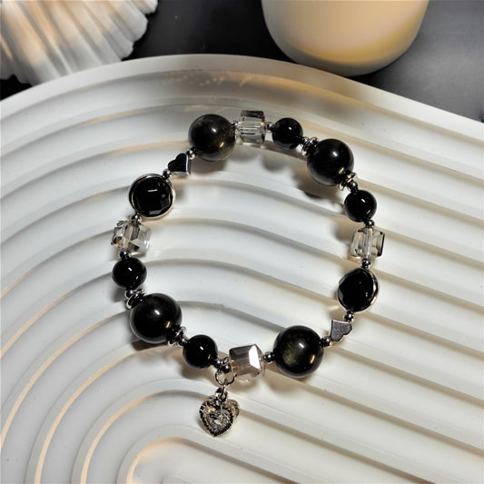 【心灵武神】黑玛瑙水晶手链 [Guardian of Heart] Black Agate Crystal bracelet