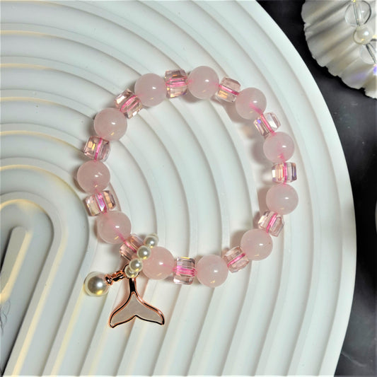 【人鱼之梦】Marmaid Dream Rose Quartz Crystal Bracelet